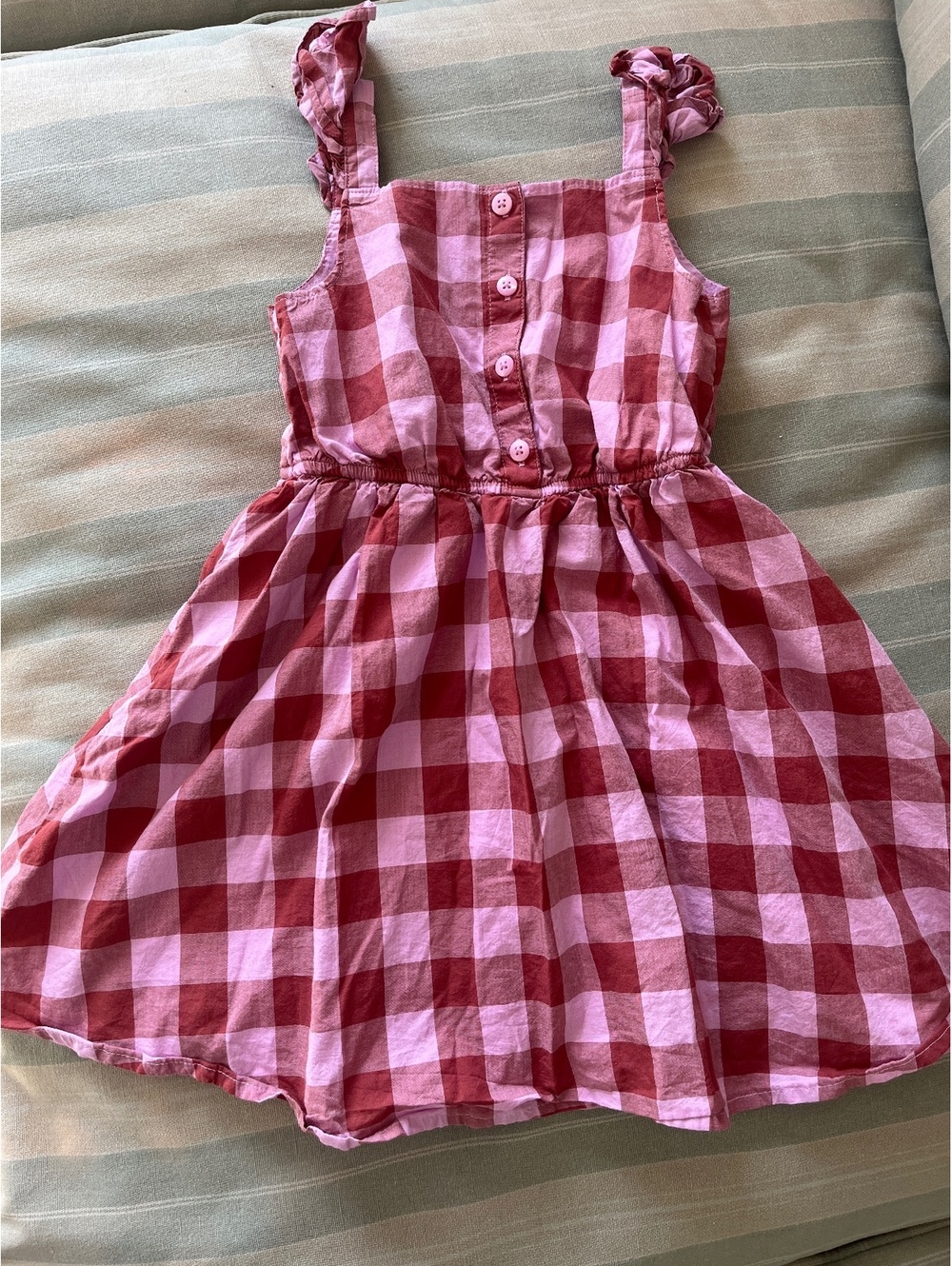 Jumping Beans Girls' All-Day-Play Pink Checkered Dress Size 4